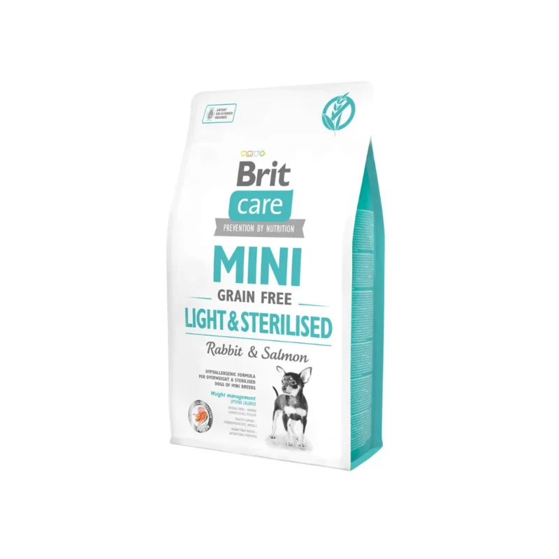 Brit Care Mini Light & Sterilised kısırlaştırılmış küçük ırk köpekler için tahılsız yetişkin köpek maması 2 kg