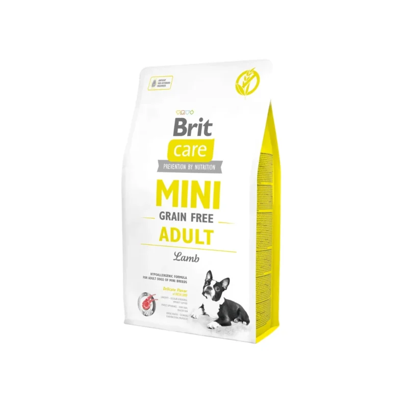Brit Care Mini Kuzu Etli Tahılsız Yetişkin Köpek Maması 2 kg, küçük ırk köpekler için sağlıklı beslenme