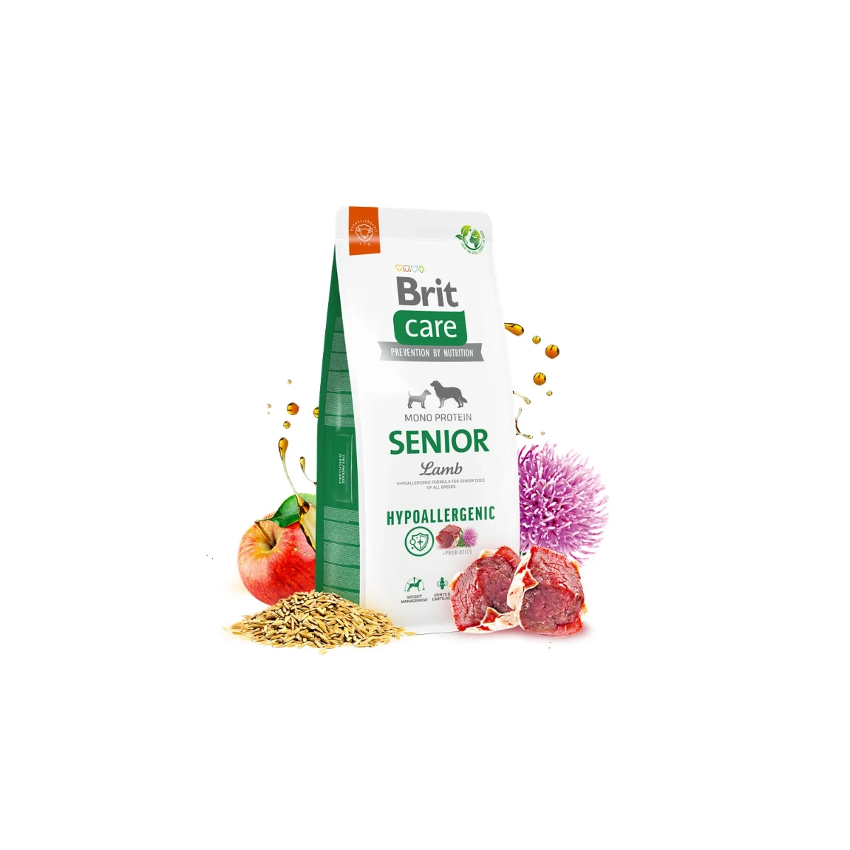 Brit Care Yaşlı Köpekler İçin, Tek Proteinli, Hipoalerjenik, Kuzu Etli Kuru Mama 12 kg Köpek Brit Care yaşlı köpekler için kuzu etli hipoalerjenik tek proteinli kuru mama 12 kg ambalaj görseli
