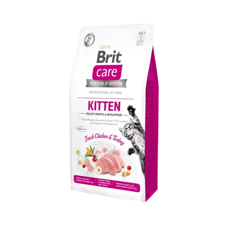 Brit Care Healthy Growth 7 kg yavru kedi maması, sağlıklı gelişim için özel formül