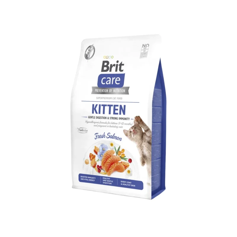 Brit Care Kitten Gentle Digestion tahılsız yavru kedi maması 2 kg, hassas sindirim sistemi için özel formül