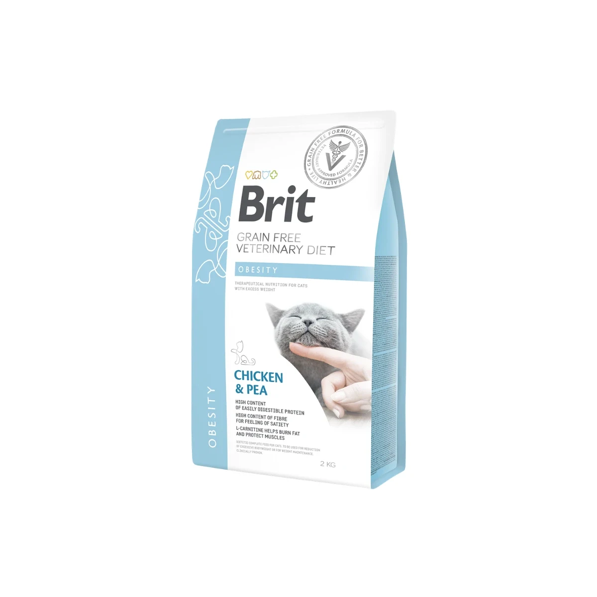 Brit Veterinary Diet Obesity Tavuklu ve Bezelyeli Yetişkin Kedi Maması 2 kg Kedi Brit Veterinary Diet Obesity tavuklu bezelyeli yetişkin kedi maması 2 kg, kilo kontrolü için veteriner diyeti