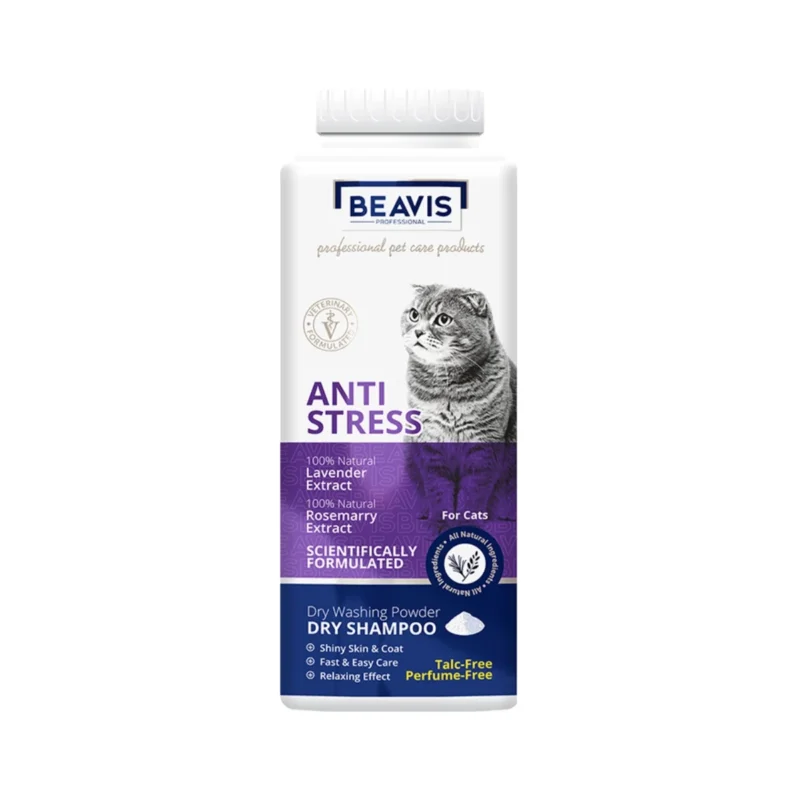 Beavis Anti Stress Lavanta Özlü Kuru Kedi Şampuanı 150g - Stres giderici, lavanta kokulu kuru temizleme şampuanı