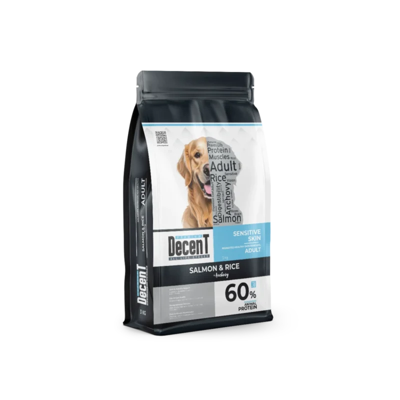 Decent Somonlu Yetişkin Köpek Maması 3 kg – Omega-3 ile parlak tüy ve sağlıklı deri desteği