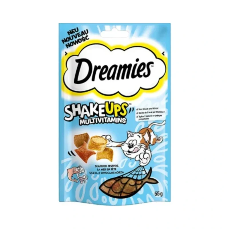 Dreamies Shake Ups balıklı yetişkin kedi ödül maması 55 g paket