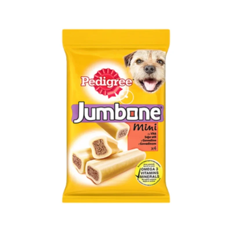 Pedigree Yetişkin Mini Jumbone 160g köpek ödül maması, küçük ırk yetişkin köpekler için lezzetli atıştırmalık