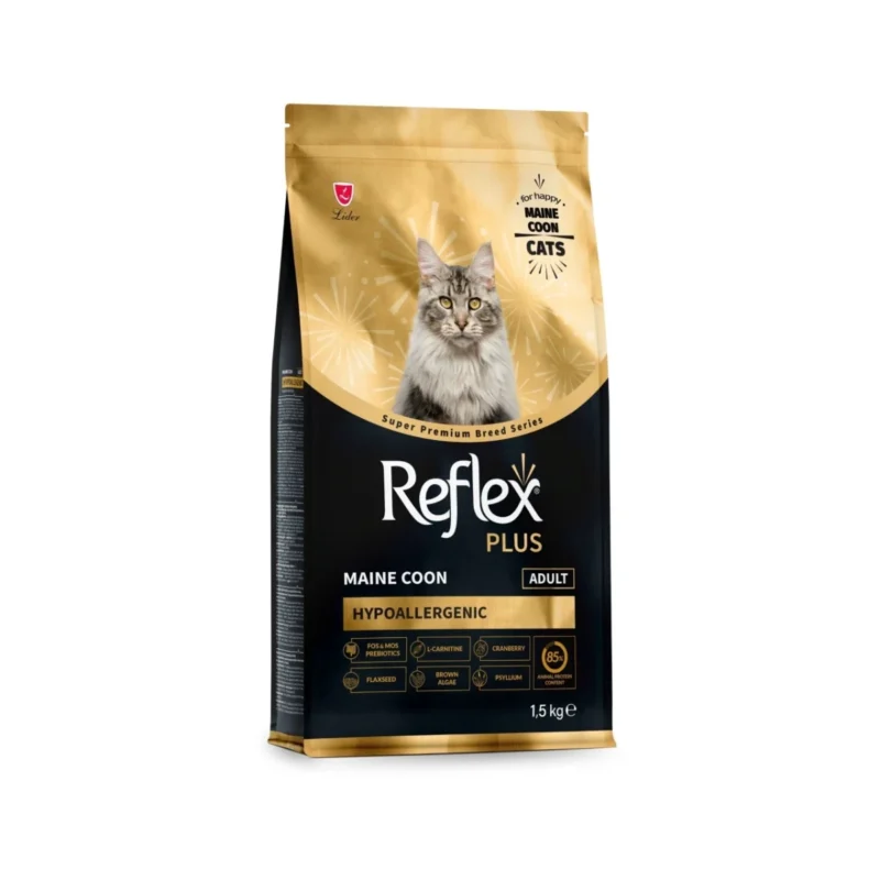 Reflex Plus Maine Coon Adult 1,5 kg yetişkin kedi maması, büyük ırk kediler için özel formül