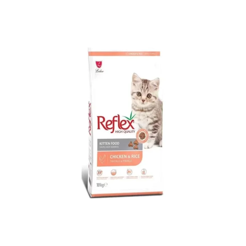 Reflex Tavuklu Yavru Kedi Maması 10 kg – tavuk proteini ile kas gelişimi ve bağışıklık desteği