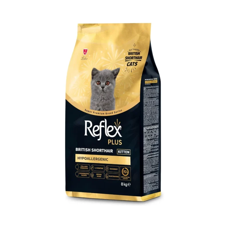 Reflex Plus British Shorthair Yavru Kedi Maması 8 kg - Özel Formül Tam Tahıllı Kuru Mama