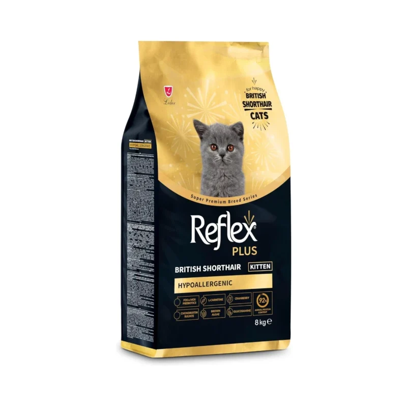 Reflex Plus British Shorthair Kitten 8 kg mama içeriği ve besin değerleri tablosu