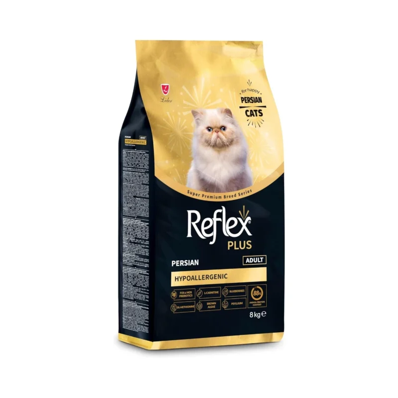 Reflex Plus Persian Adult 8 kg yetişkin kedi maması, uzun tüylü kediler için özel formül