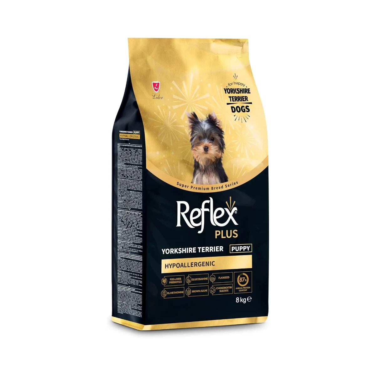 Reflex Plus Yorkshire Terrier Puppy 8 kg Köpek Reflex Plus Yorkshire Terrier Puppy 8 kg yavru köpek maması paketi