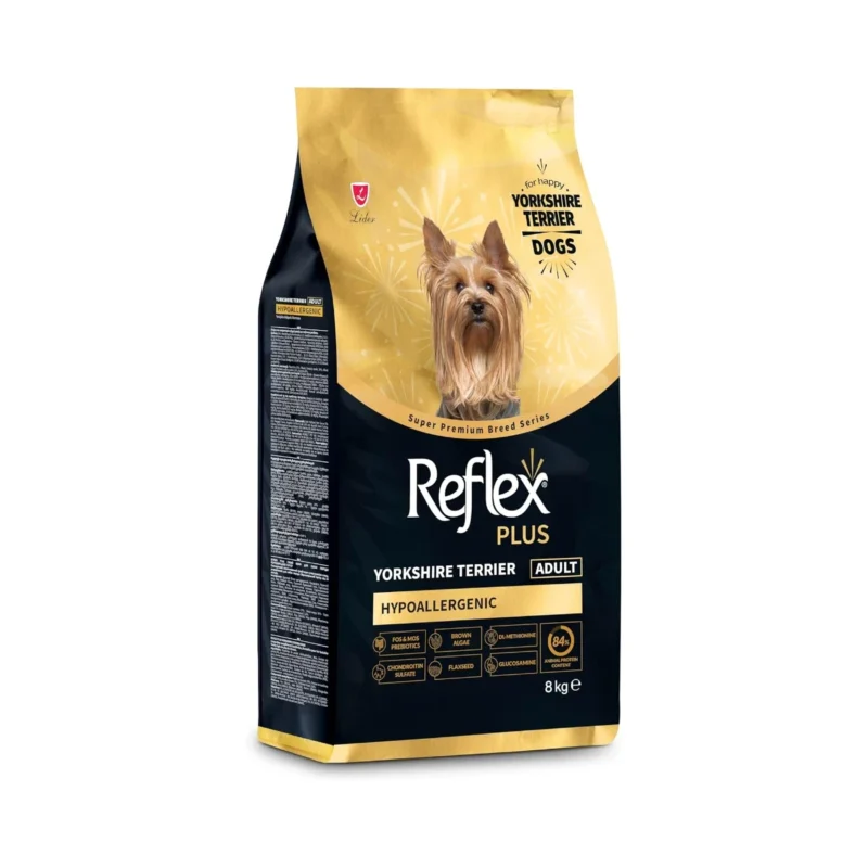 Reflex Plus Yorkshire Terrier Adult 8 kg yetişkin köpek maması paketi