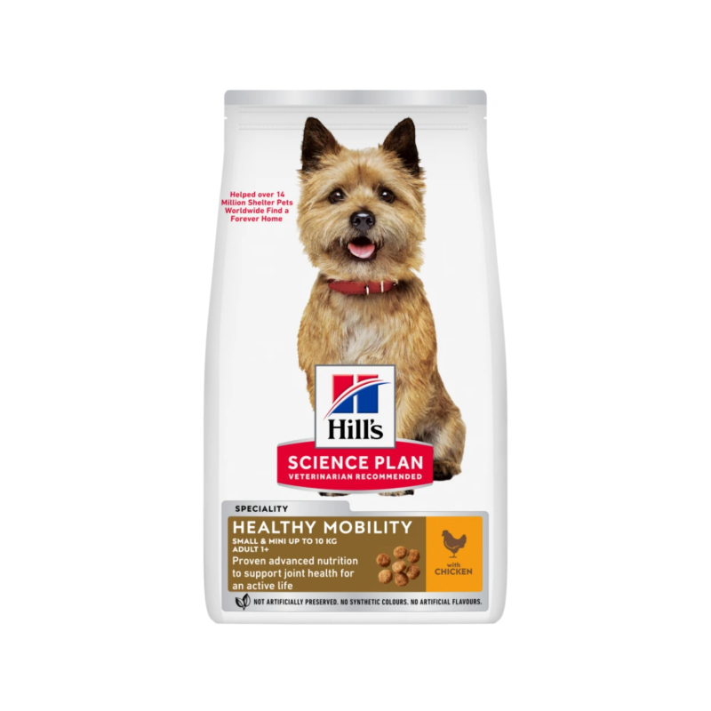 Hill's Science Plan Healthy Mobility tavuklu mini ve küçük ırk yetişkin köpek maması 1,5 kg paket görseli