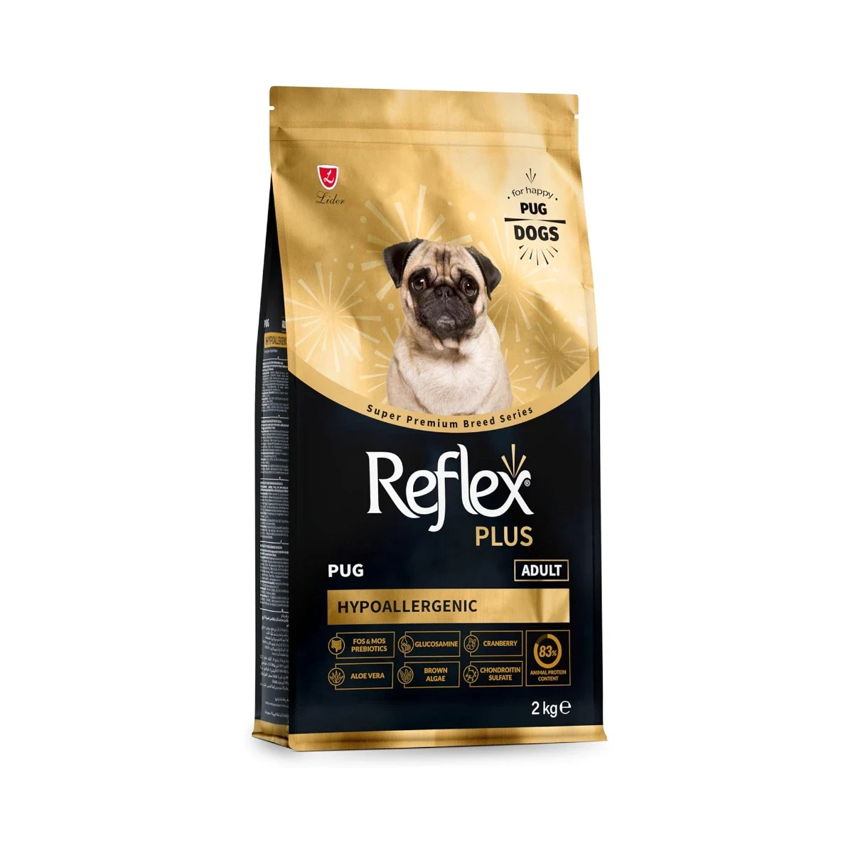 Reflex Plus Pug Yetişkin Köpek Maması 2 kg Köpek Reflex Plus Pug Yetişkin Köpek Maması 2 kg - Pug ırkına özel besleyici ve dengeli mama