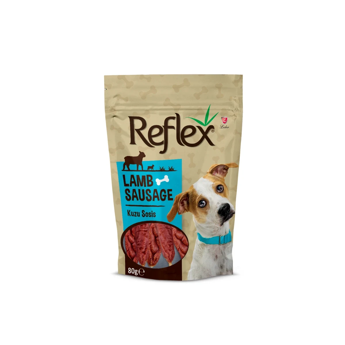 Reflex Kuzu Sosis 80 g Köpek Reflex Kuzu Sosis 80 g - Doğal kuzu etinden yapılmış lezzetli ve pratik sosis
