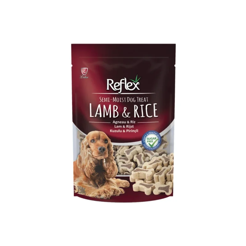 Reflex Semi-Moist Kuzulu Pirinçli Köpek Ödül Maması 150g - Yarı Nemli Doğal İçerikli Atıştırmalık