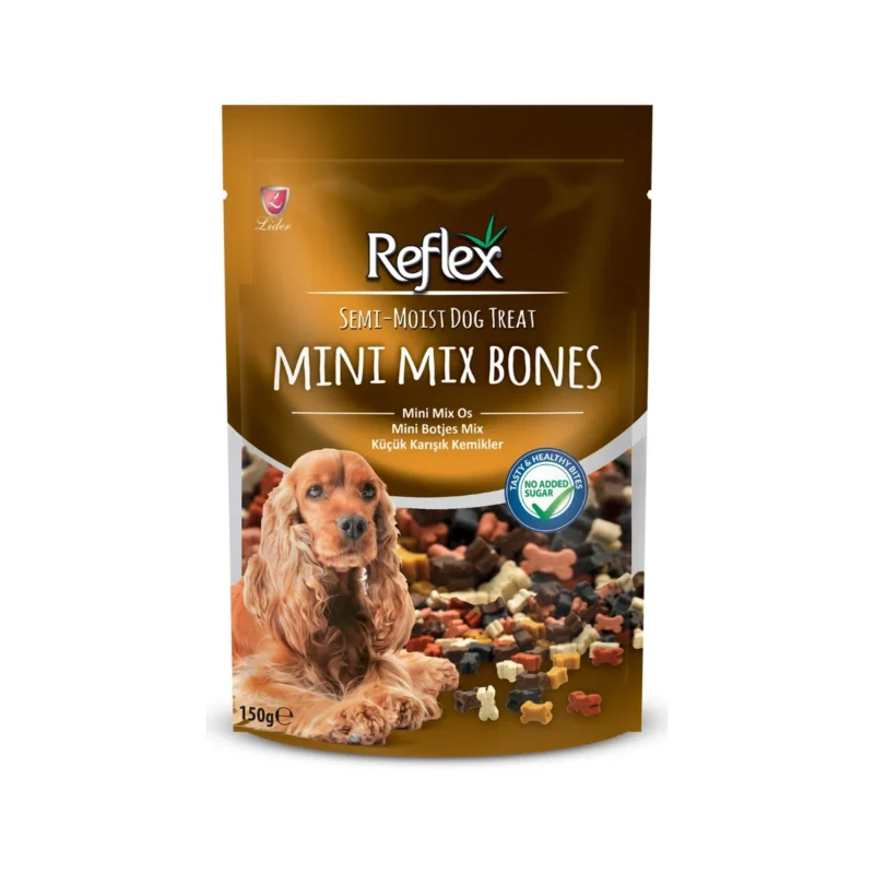 Reflex Semi-Moist 150g karışık küçük kemik şekilli yarı nemli köpek ödül maması