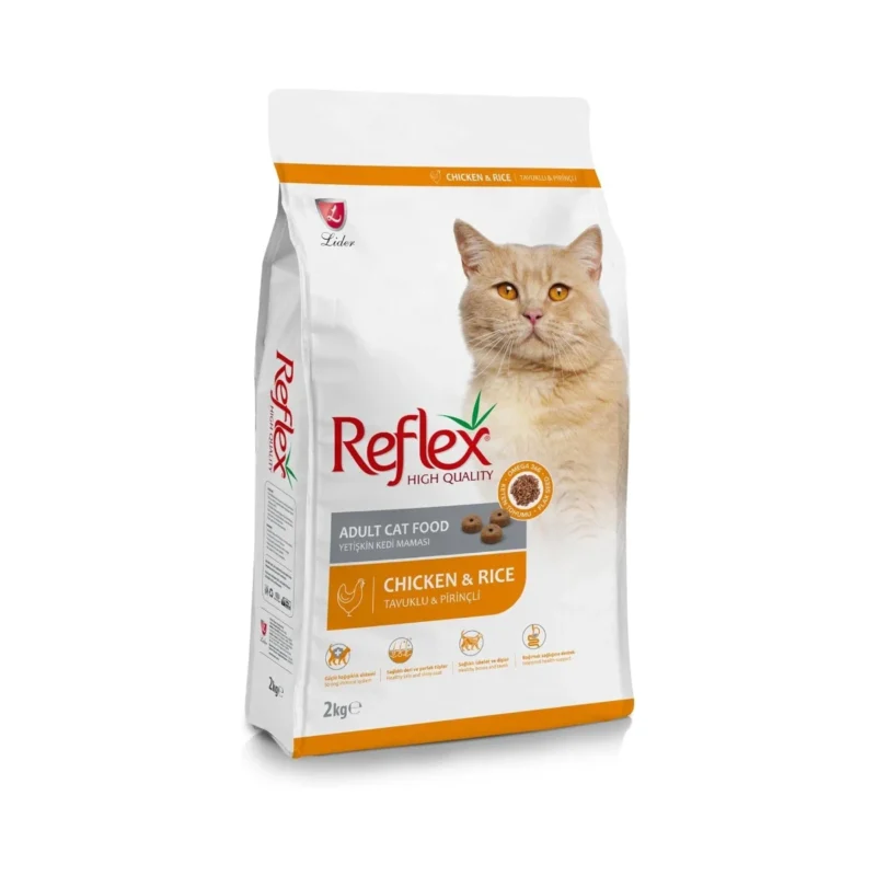Reflex Tavuklu Yetişkin Kedi Maması 2 kg – Tavuk etli, besleyici kuru kedi maması paketi