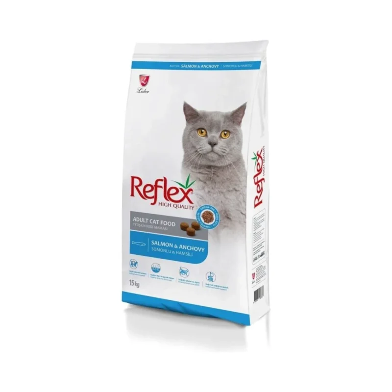 Reflex Somonlu ve Hamsili Yetişkin Kedi Maması 15 kg büyük boy ekonomik paket