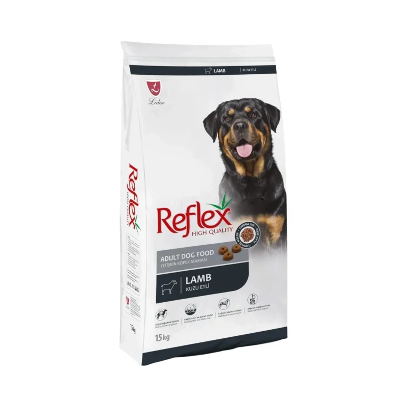 Reflex Kuzu Etli ve Pirinçli Yetişkin Köpek Maması 15 kg büyük boy ekonomik paket