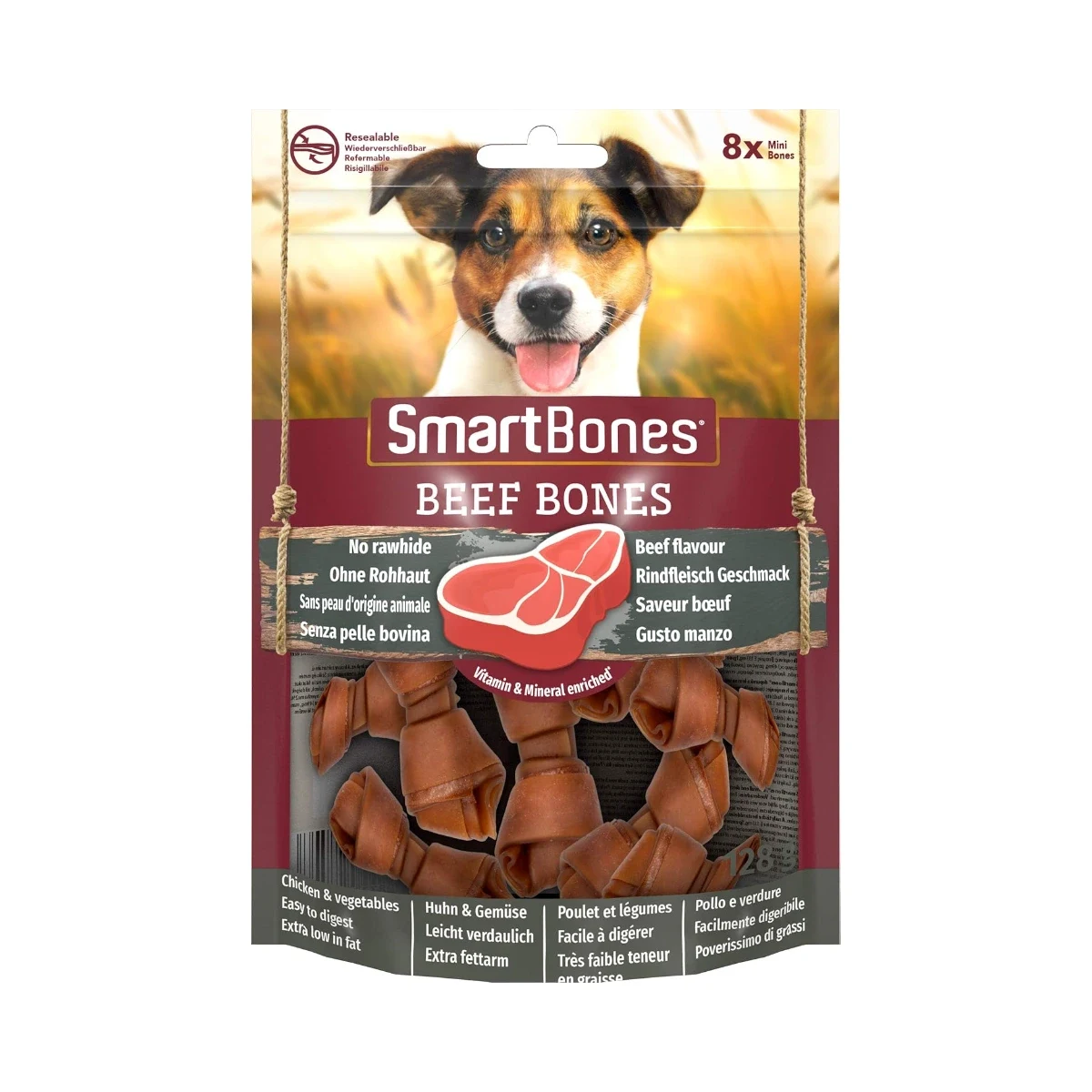 SmartBones Beef Mini 8 Adet Sığırlı Köpeği 128 gr Köpek SmartBones Beef Mini 8 Adet Sığırlı Köpeği 128 gr - Görsel 1