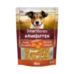SmartBones Tatlı Patatesli Mini Köpek Ödül Kemiği 8'li, ham deri içermez, sindirimi kolay ve ağız sağlığını destekler.