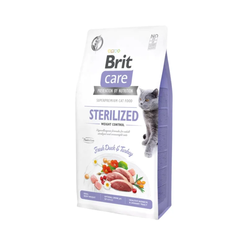 Brit Care Sterilized & Weight Control kısırlaştırılmış kediler için 7 kg kilo kontrollü kedi maması