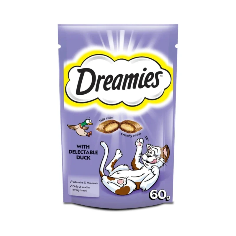 Dreamies Yetişkin Kedi Ördekli Ödül Maması 60 g - Lezzetli ve Besleyici Kedi Ödülü