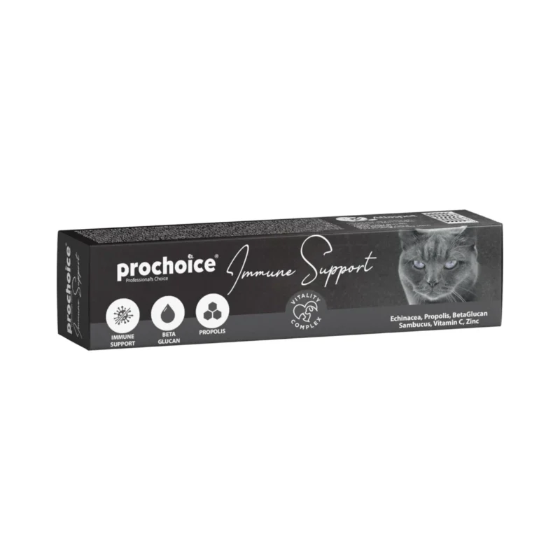 Prochoice Immunity Support kedi macunu, bağışıklık sistemini güçlendiren 100 mL'lik besleyici takviye macun.
