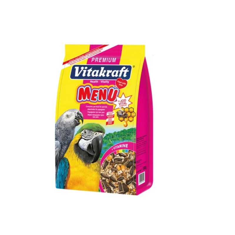 Vitakraft Papağan Yemi 1 kg – Papağanlar için dengeli ve besleyici tohum karışımı