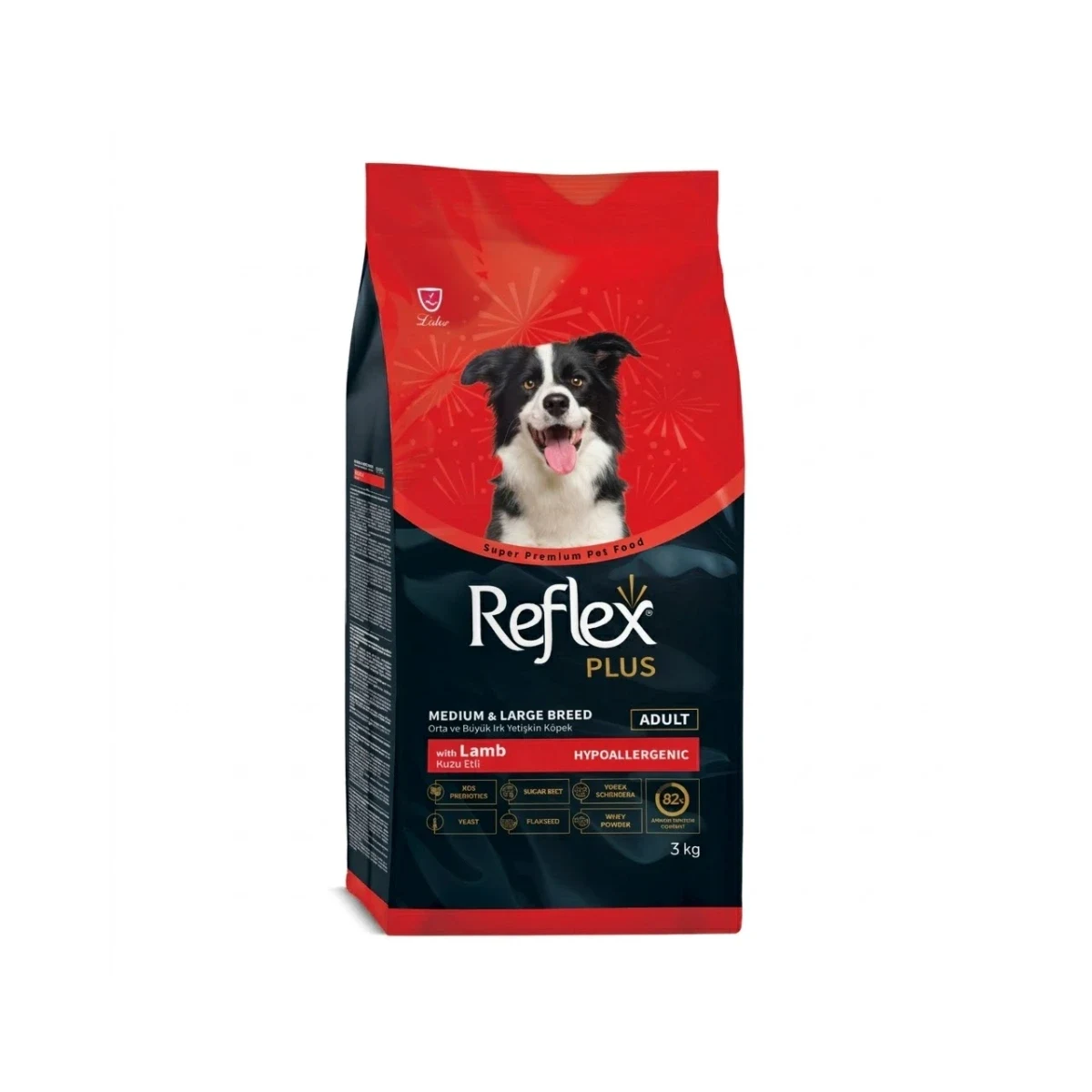 Reflex Plus Orta ve Büyük Irk Yetişkin Köpekler için Kuzulu ve Pirinçli Köpek Maması 3 kg Köpek Reflex Plus kuzulu pirinçli köpek maması 3 kg, orta ve büyük ırk yetişkin köpekler için dengeli beslenme