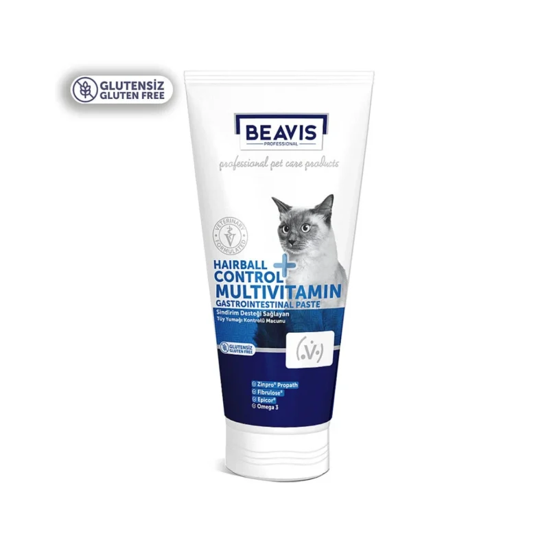 Beavis Hairball Multivitamin Gastrointestinal Kedi Malt Paste Glutensiz 75ml tüy yumağı önleyici kedi macunu