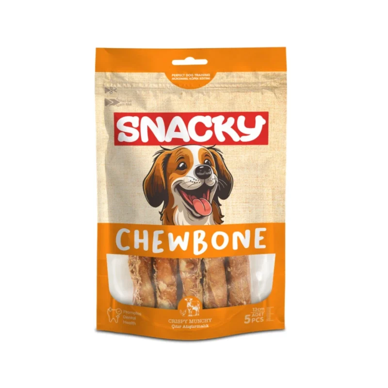 Snacky Çıtır Munchy Köpek Ödülü 5'li 100g - Köpekler için lezzetli ve çıtır atıştırmalık ödül maması