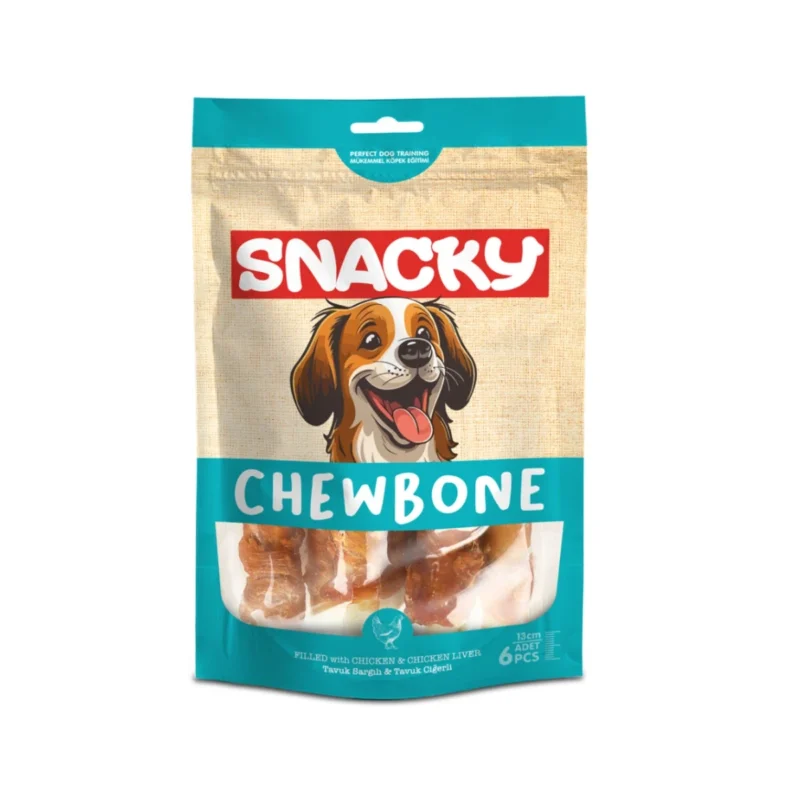 Snacky Tavuk ve Ciğer Sargılı Köpek Ödülü - Doğal içerikli lezzetli köpek atıştırmalığı