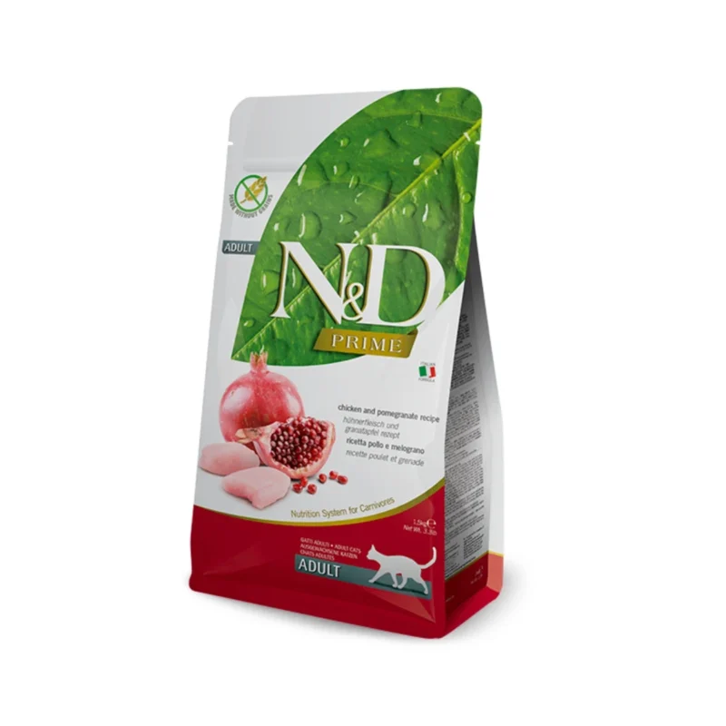 N&D Prime Cat Tavuk ve Nar Katkısız Yetişkin Kedi Maması 1,5 Kg