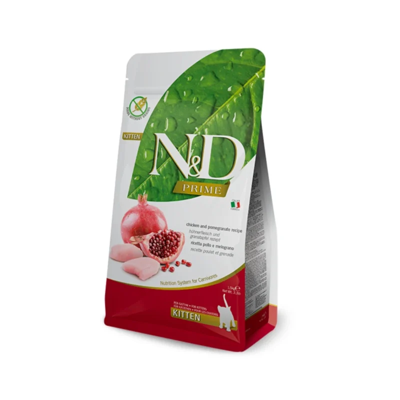 N&D Prime Yavru Kedi Tavuklu ve Narlı Mama 1,5 Kg - Doğal İçerikli Tahılsız Yavru Kedi Maması