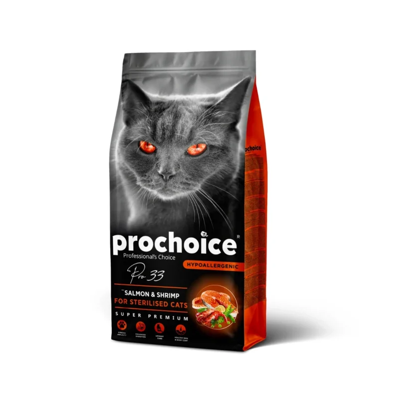 Prochoice Cat Pro 33 Sterilize Yetişkin Kedi Maması Somon ve Karides 15 Kg