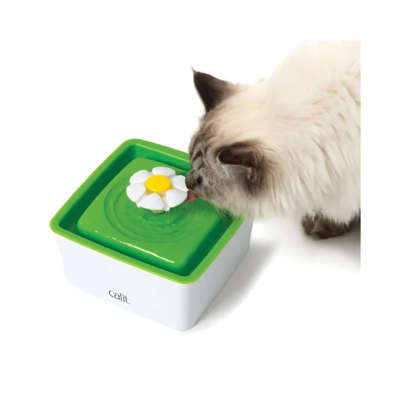 Catit Flower Fountain Mini kedi su pınarı, 1,5 litre kapasiteli çiçek tasarımlı otomatik içme çeşmesi