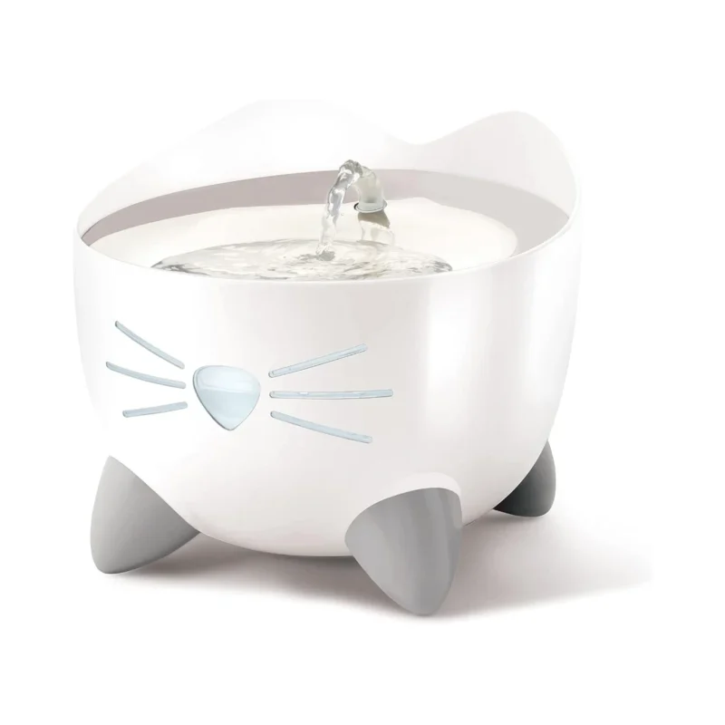 Catit Pixi çelik hazneli LED ışıklı kedi su pınarı - modern tasarım ve hijyenik içme çözümü
