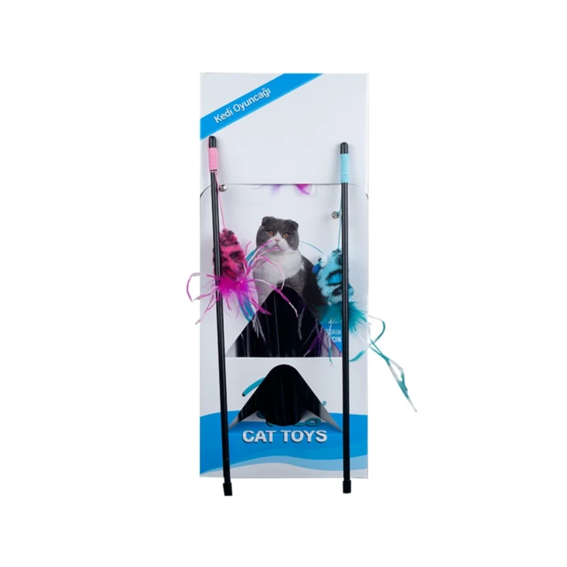 Polo Kedi Oltası 46 cm 501-9365 - Kediler için eğlenceli ve dayanıklı olta oyuncağı